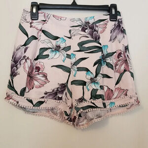 Honey Belle Floral Pom Pom Shorts NWT